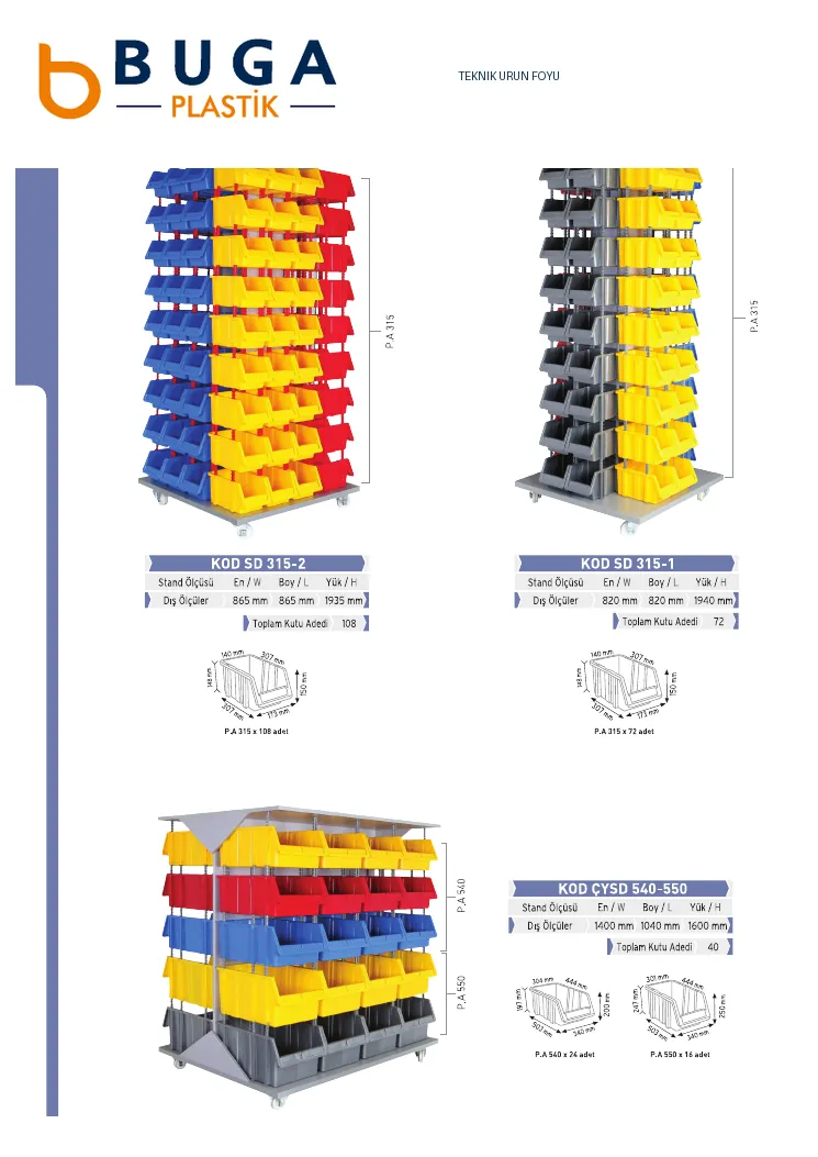 Metal & Ahşap Avadanlık Standları • Teknik Föy 09